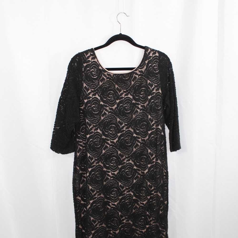 Black Lace Overlay Dress